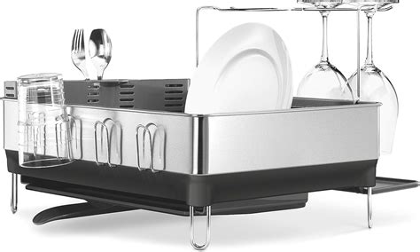 simplehuman dish rack stainless steel